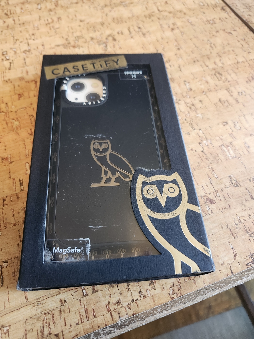 OVO Black and Gold MagSafe iPhone Case with Owl Graphic